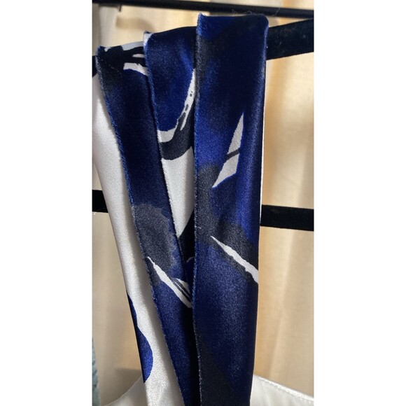 Jones New York Women’s Size 14 Dress Sleeveless Layered ruffle Blue Black Floral - Picture 5 of 9